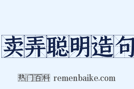 卖弄聪明造句是什么意思的图片